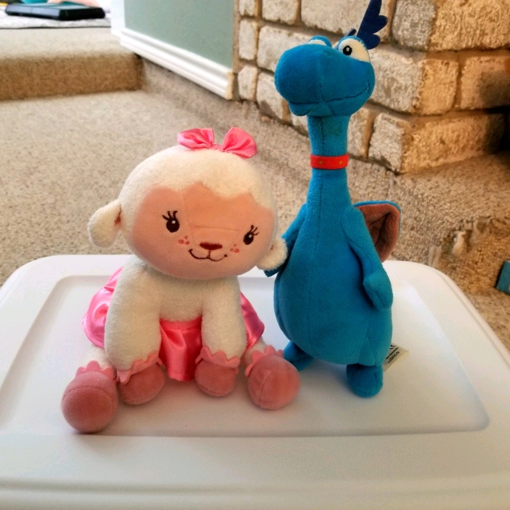 Disney Lamby and Stuffy plushes